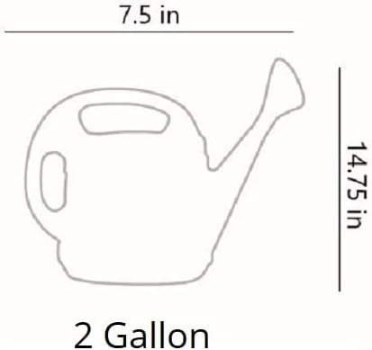 2 Gallon Large Capacity Plastic Garden Watering Can with Removable Spout and Dual Handle – Green Outdoor & Indoor Water Jug for Plants and Flowers
