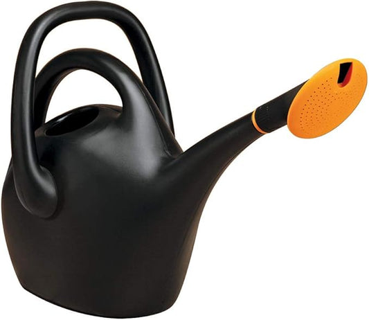 Black Dual Handle Watering Can with Detachable Shower Head – 1.5 Gallon Large Capacity Garden Watering Pot for Indoor & Outdoor Plants