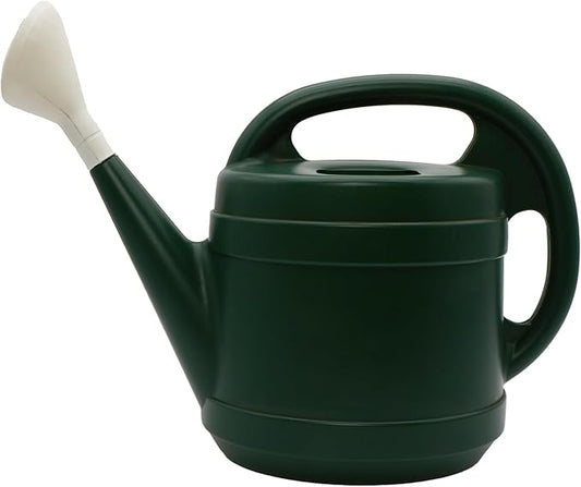 2 Gallon Large Capacity Plastic Garden Watering Can with Removable Spout and Dual Handle – Green Outdoor & Indoor Water Jug for Plants and Flowers