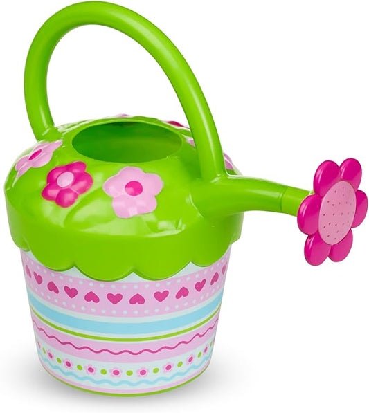 Kids Watering Can with Flower Spout | Cute Colorful Garden Sprayer | Outdoor Beach Toy for Toddlers | Lightweight Plastic Watering Pot for Early Gardening Play