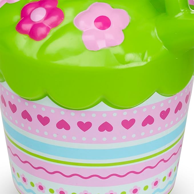 Kids Watering Can with Flower Spout | Cute Colorful Garden Sprayer | Outdoor Beach Toy for Toddlers | Lightweight Plastic Watering Pot for Early Gardening Play
